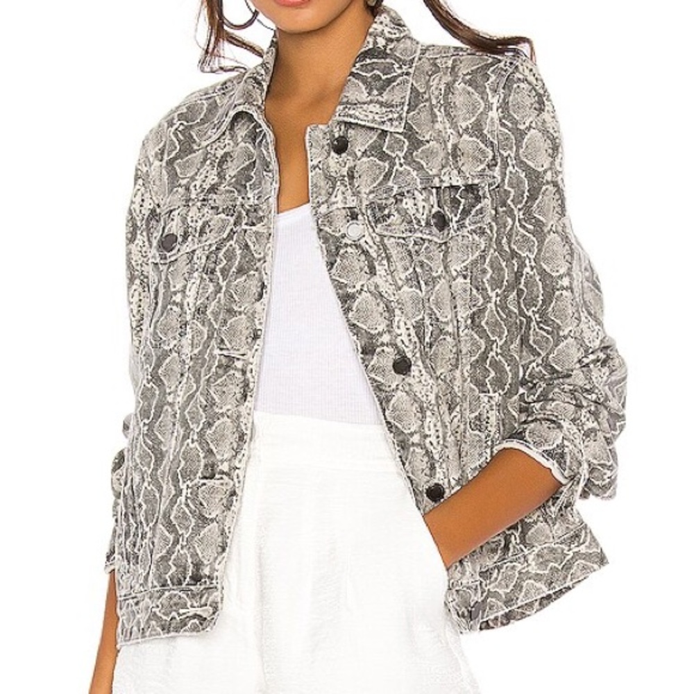 Blank NYC SET | Snakeskin Jean Jacket, Size M and Skirt Size 31 NEVER WORN.